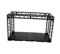 ERINGOGO Étape d'affichage des figures vitrine de figurines d'action vitrine de mini figurines de poupée Écran de poupée support d'affichage Black