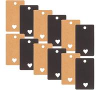 ERINGOGO Étiquettes de Marquage Cœur Perforées 200 Pcs 5x3 Cm Papier Kraft Vintage, Étiquettes Multifonctionnelles pour Présents, Bijoux, Prix et Loisirs Créatifs