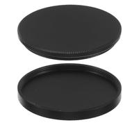 ERINGOGO Étui de Protection pour Filtre D'objectif en Alliage D'aluminium Noir Couvercle Transparent, Surface Lisse, Portable pour Photographe en Voyage