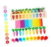 ERINGOGO Éveil Montessori Carottes Bois pour Garçon Fille Tri Couleurs et Améliore Motricité Fine et Résolution Problèmes Adapté Aux Tout-Petits