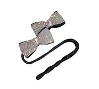 ERINGOGO Façonneur de Chignon Nœud Strass Tissu Blanc Petit Format Créateur de Chignons pour Femmes Usage Quotidien et Fêtes