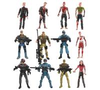 ERINGOGO Figurine d'action Soldat des Forces Spéciales en Plastique 10Cm Kit de 12 Poupées Zombies pour Garçon et Filles Jouets de Simulation pour Jeux d'Intérieur