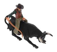 ERINGOGO Figurine Statique De Taureau Et Matador Garçon Et Filles, Modèle Western Créatif en Plastique, Jouet D'imitation pour Garçons Et Filles, Décoration Fête Et Collection, Set 2 Pièces