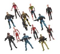 ERINGOGO Figurines d'action Soldat des Forces Spéciales 10Cm Modèle en Plastique 12Pcs Jouet pour Garçon et Filles Jeu de Simulation de Soldats et Zombies