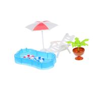 ERINGOGO Figurines Miniatures Flotteur De Piscine Sirène Mini-Chaise Bouée De Natation Décoration De Maison De Poupée De Plage Accessoires Miniatures pour Jeux