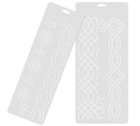 ERINGOGO Gabarit Outil Précis en Plastique Blanc de Matelassage 2 Pièces pour Découper et Assembler les Tissus pour Patchwork et Broderie en Travaux D'artisanat