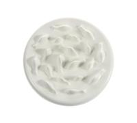 ERINGOGO Gamelle Forme Labyrinthe en Céramique Blanche pour Chat et Chien à Alimentation Lente Anti-éclats Repas Quotidien
