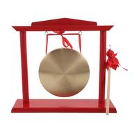 ERINGOGO Gong D Ouverture Gong À Vent Chinois Instrument De Percussion Avec Support De Sol Maillet De Bureau Traditionnel Suspendu De Bureau Mini En Bois
