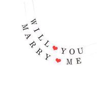 ERINGOGO Guirlande de Fête de Mariage « Veux-tu M'épouser » en Papier Blanc, Bannière Décorative pour Demande en Mariage, Décoration Voiture ou Mur, Accessoire Romantique pour Célébration