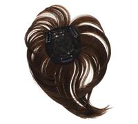 ERINGOGO Hair Toppers Femme Naturels à Clip Couleur Châtain Volume Léger Complément Capillaire Invisible pour Cheveux Clairsemés