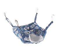 ERINGOGO Hamac pour Hamster Chaud et Confortable en Tissu Peluche Tricoté Bleu, Lit Suspendu pour Cage et Autres Lieux