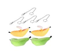 ERINGOGO Hamac Suspendu pour Petits Animaux en Coton Doux Lot de 4 Lits Banane pour Hamsters et Chinchillas Nid Douillet et Cachette Suspendue pour Cage et Espace Réduit