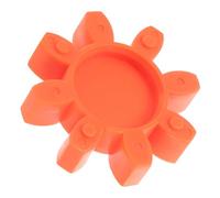 ERINGOGO Insert de Couplage à Mâchoires Flexible en Caoutchouc Orange, Coussinet Élastique Forme Fleur de Prunier pour Réduction du Bruit en Industrie