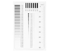 ERINGOGO Jauge de Transparence Multifonction pour Mesure de Défauts Précise Règle Plastique pour Points Lignes Taches et Fissures