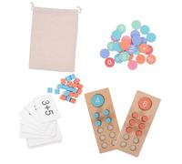 ERINGOGO Jeu De Comptage Bois pour Garçon Fille Cadre Arithmétique Montessori Jouet Apprentissage des Mathématiques Outil De Calcul Interactif Activités Préscolaires