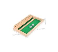 ERINGOGO Jeu de Société Bois Shut The Box avec Tuiles Numériques Bois Jeu Éducatif Familial Interactif pour Joueurs Développement Logique et Stratégique pour Rassemblements et
