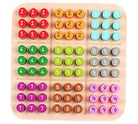 ERINGOGO Jeu de Sudoku en Bois pour Garçon et Filles 4-6 Ans, Pédagogique Mathématique, Plateau Perforé Compact, Développement Mémoire et Logique, Jeu D’échecs Éducatif pour Loisirs