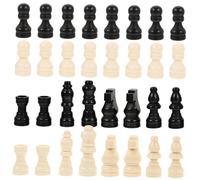 ERINGOGO Jeu D'échecs en Bois Mini 2 Pouces Lot de 2 de Pièces Noires et Blanches Accessoires Compacts pour Échiquier pour Garçon et Filles et Amateurs de Jeu
