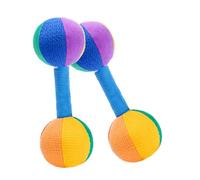 ERINGOGO Jouet De Préhension Pour Bébé 3 à 6 Mois Haltère Apaisante Souple Colorée Ensemble 2 Pièces Stimule Sensoriel Pour Réveil Et Détente Des Petites Mains