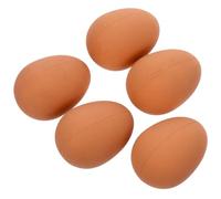 ERINGOGO Jouets Interactifs pour Chiens, Lot de 5 Balles Rebondissantes d'Œuf, Taille 4X6 CM, Caoutchouc Souple Kaki, Adaptés aux Chiots et Chiens de Petite Taille