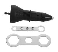 ERINGOGO Kit Adaptateur pour Perceuse sans Fil 12-36 V, Pistolet à Rivets Électrique Noir Outil Manuel D’insertion D’écrou, Accessoires pour Riveteuse Électrique - Usage Industriel