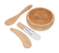 ERINGOGO Kit Bol Pour Masque Facial Bois Pinceau Et Spatule Ensemble Pour Préparation De Masques Maison Et Soins Du Visage Professionnels