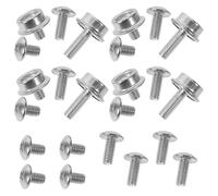 ERINGOGO Kit de 24 Vis en Acier Inoxydable pour Fixation Masque Casque de Football et Hockey sur Glace, Vis de Remplacement Universelles pour Grille Faciale, Montage Rapide pour