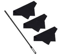 ERINGOGO Kit de Nettoyage pour Flûte 1 Pièce Tige Fine et 3 Chiffons Réutilisables en Microfibre, Accessoire Pratique pour Entretien D’instruments à Vent, Nettoyage Saxophone Clarinette,