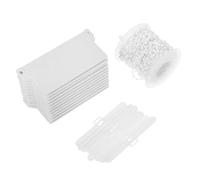 ERINGOGO Kit de Réparation pour Stores Verticaux 89mm en Plastique Blanc Poids de Lestage, Chaîne de Perles et Structure Double Crochet pour Installation Rapide en Intérieur DIY