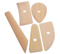 ERINGOGO Kit de Sculpture en Argile 5 pièces Outils en Bois pour modelage et lissage adapté aux projets créatifs d'artistes et Amateurs