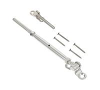 ERINGOGO Kit de Tendeur Câble Inoxydable avec Ridoir Pivotant Accessoire Fixation Robuste pour Garde-corps Terrasse et Escaliers Surface Lisse Installation Professionnelle Facile