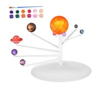 ERINGOGO Kit Modèle Système Solaire Abs avec à Peindre Maquette Éducative pour Expériences Scientifiques Jeu de Construction Manuel pour Décoration et Apprentissage Familial