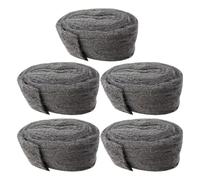 ERINGOGO Laine D’Acier Paille de Fer 5 Pièces pour Bouchage de Fissures et Trous de Ventilation Rouleau Multifonction pour Joint de Porte de Garage et Bouche-Trou à Rats Usage Maison et