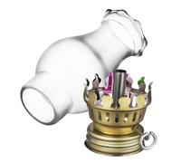 ERINGOGO Lampe à Pétrole Vintage avec Abat-jour Verre et Brûleur Remplacement Sûr pour Décoration Intérieure et Camping Design Rétro Authentique Couleur Aléatoire Couleur Aléatoire