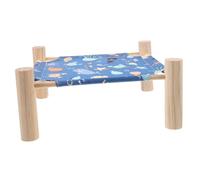 ERINGOGO Lit de Camp Élevé pour Petits Animaux Hamster Lapin et Rongeurs Lit Détachable Naturel Conception Pratique et Stylée pour Cage Facile à