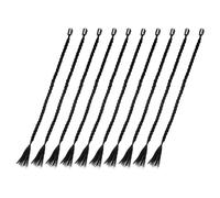 ERINGOGO Lot de 10 Extensions de Cheveux Synthétiques à Clips Tresses de Style Boxe en Queue de Cheval Postiche Tressé Noir Naturel Frange Latérale Tressée Légères et Confortables pour