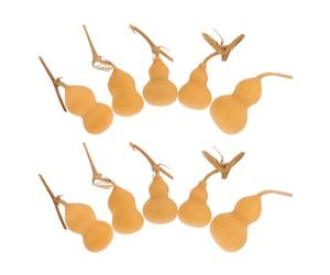 ERINGOGO Lot de 10 Mini Calebasses Artisanales Naturelles 4-6 CM Décoration de Bureau et Maison Ornements Légers et Faciles à Nettoyer Art Courge pour Ambiance Zen et Présent Original