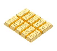 ERINGOGO Lot de 10 Mini Lingots Dorés Creux Taille S, Décoration Miniature pour Maison de Poupée, Accessoires Réalistes pour Scènes de Maquette et Photoprop