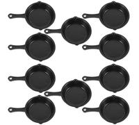 ERINGOGO Lot de 10 Mini Poêles à Frire en Plastique Modèle Miniature pour Décoration de Maison de Poupée Accessoires Cuisine DIY Ornement Créatif et Simulation Réaliste Micro-Décors