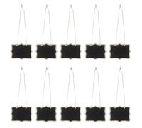 ERINGOGO Lot de 10 Mini Tableaux Ardoise en Bois Recto Verso avec Corde Suspendre, Panneaux Suspendus Polyvalents pour Décoration Maison et Stands de Marché