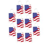 ERINGOGO Lot de 10 Paquet en Papier Rouge Blanc et Bleu Poignée Drapeau Américain Paquet Patriotiques pour Bonbons Fête Nationale Américaine et 4 Juillet Présents Independence Day