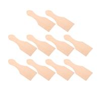 ERINGOGO Lot de 10 Set de Mini Spatules en Bois pour Garçon et Filles Petites Spatules pour Jeux Cuisine Ustensiles Cuisine Factices en Bois Naturel Accessoires Éducatifs pour Jeu