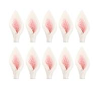 ERINGOGO Lot de 10 Set de Oreilles de Lapin en Feutre Blanc, Accessoires de Pâques pour Bricolage DIY, Décorations de Fête, Fournitures pour Chapeaux et Déguisements, Décoration Oreilles