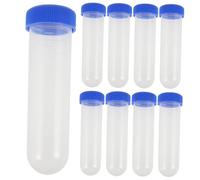 ERINGOGO Lot de 10 Tubes À Essai en Plastique pour Jouets Flacons De Stockage Tube De Sang Flacon À Fond Rond Récipient pour Échantillons De Selles Tubes À Essai De 50 ML Tube À