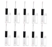 ERINGOGO Lot De 10 Tubes De Rouge à Lèvres Vides 4 Ml Petg Transparents Double Extrémité Contenant Cosmétique Pour Diy Maquillage Et Rangement Avec Bouchon Caoutchouc