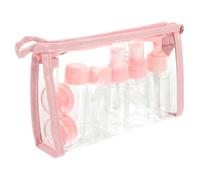 ERINGOGO Lot De 11 Set De Bouteilles Lotion Vides Rouge, Ensemble Portable Pour Crème Et Soins Visage, Système Hermétique Pour Voyage Et Usage Maison