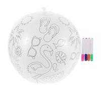 ERINGOGO Lot de 12 Ballons de Plage gonflables avec kit de coloriage à Faire soi-même pour Enfants, Jouets pour fêtes Aquatiques en extérieur et décorations d'anniversaire, 30 cm