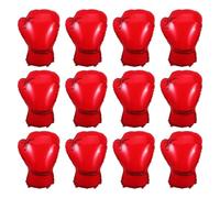 ERINGOGO Lot de 12 Ballons en Aluminium de Moufles de Boxe Rouges Décoration Anniversaire Thème Boxe et Lutte Accessoires de Fête Sportifs pour Garçons et Événements Thématiques