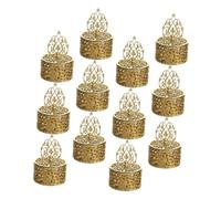 ERINGOGO Lot de 12 Boîtes à Bonbons Dorées Ajourées Boîtes D’Emballage pour Présents de Mariage de Friandises Décoratives pour Fêtes Rangement Léger et Portable Style Bonbon