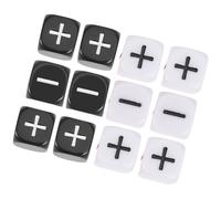 ERINGOGO Lot de 12 Dés en Acrylique Noir et Blanc Signes Garçon et Filles, Grands Dés Faciles à Lire, Accessoires de Jeu pour Soirées et Jeux de Société